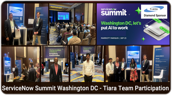 Tiara Software team at ServiceNow Summit Washington DC